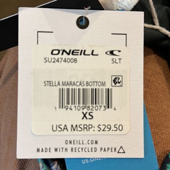 O’NEILL BIKINI BOTTOM EASY SIDE TIE DESIGN MEDIUM COVERAGE BOTTOM NWT - Picture 7 of 8